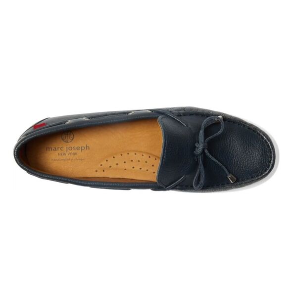 NEW MJNY Marc Joseph Riverview Leather Loafers Navy Grainy Women's 7 | Old Money - Picture 8 of 12